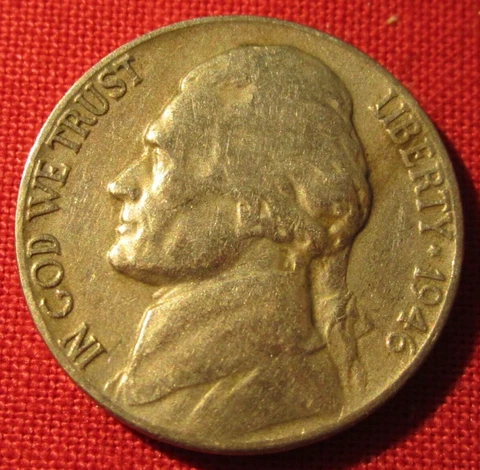 1946 D Jefferson Nickel - Circulated - Actual Coin in Photos  (2621) Cover