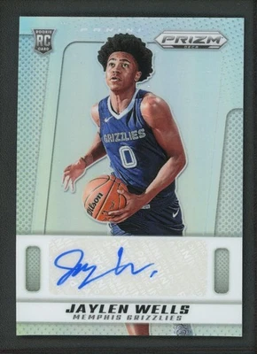 Autógrafos RC 2024-25 JAYLEN WELLS AUTO PANINI PRIZM DECA PLATA NOVATO Foto 1 de 2