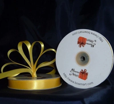 Атласная лента — 7/8 дюйма с одной поверхностью 50 ярдов (150 футов) — шитье — рукоделие — сувениры - Изображение 1 из 4