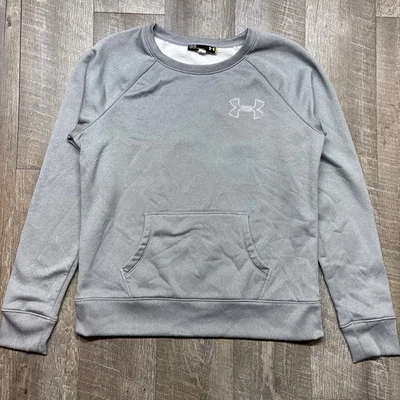 Under Armour Sweatshirt Women's Large Gray  Kangaroo Pocket Round Neck 1260624 - Image 1 of 4