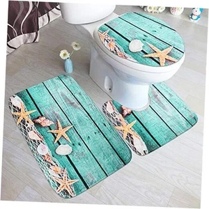 3 Piece Bath Rugs Mat Set, Bath Mat for Bathroom, Bathroom Mats Rugs Flannel - Picture 1 of 7