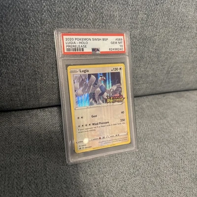 2020 POKEMON SWSH BLACK STAR PROMO PRERELEASE #069 LUGIA-HOLO PSA 10 - Image 1 of 3