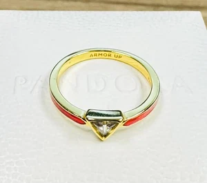 Pandora 14k Gold Plated Iron Man Ring 164211C01 +BOX - Picture 1 of 9