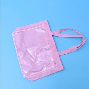 Women's Canvas Bag Transparent Single Side Handbags Shoulder Bag Casual Large - Picture 1 of 11