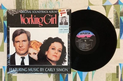 Working Girl OST LP Carly Simon Let the River Run 1989 Hype Sticker M/M- - Image 1 of 4