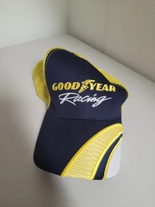 Goodyear Racing offiziell lizenzierte verstellbare Mütze Kappe blau gelb mit Netzrücken - Bild 1 von 9