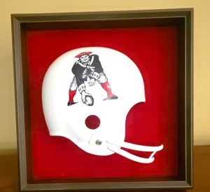 Targa casco calcio vintage anni 60 Boston Patriots Riddell Sears New England - Foto 1 di 4