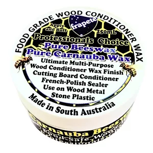 frapete Wood Conditioner Wax Polish 250mL Natural Carnauba Beeswax Cream Oil Mix - Picture 1 of 14