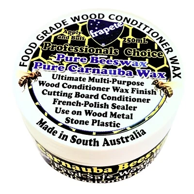 frapete Wood Conditioner Wax Polish 250mL Natural Carnauba Beeswax Cream Oil Mix - image 1 of 4