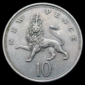 1969 Great Britain 10 Ten Pence New Queen Elizabeth Coin, km912 🇬🇧 🏷️ - Bild 1 von 6