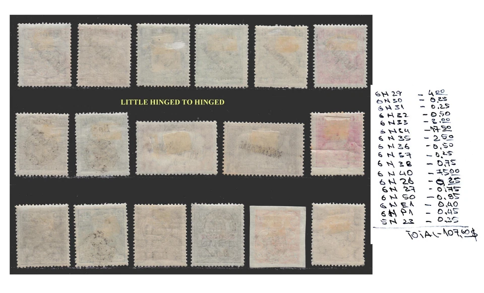 1919 HUNGARY SMALL LOT NAGYVARAD , OVP.KOSTARSASAG LITTLE H, HINGED - Image 1 of 2