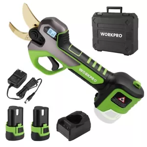 WORKPRO 12V Cordless Tree Pruners Electric Pruning Shears Branch Cutter Scissors - Picture 1 of 11