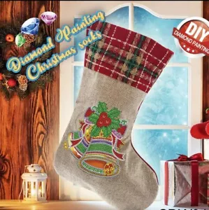 AU Seller Diamond Painting Christmas Stocking DIY Kit - Christmas Bells - Picture 1 of 1