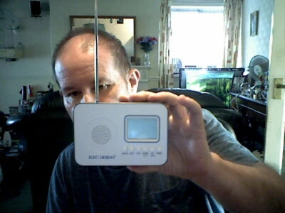 BLUE PLAIN MULTIFUCTION ALARM DESKTOP RADIO BIRTHDAY CHRISTMAS TRADESMEN  - Image 1 of 2