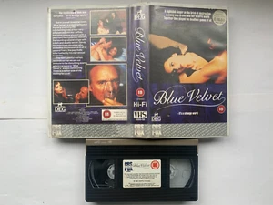 BLUE VELVET {DAVID LYNCH, DENNIS HOPPER} ORIGINAL EMBOSSED EX-RENTAL BIG BOX VHS - Picture 1 of 7