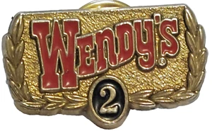 Pin de solapa Wendy's Restaurant 2 años de servicio - Imagen 1 de 2