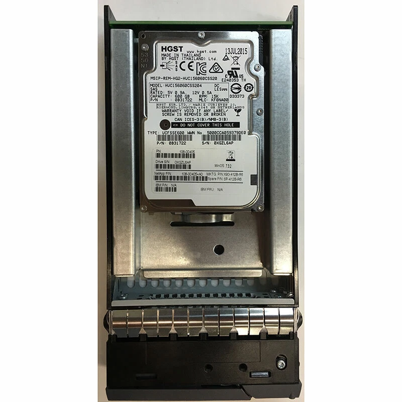 X90-412B-R6 - NetApp 600GB 15K RPM SAS 2.5" HDD for DS4243 24 bay enclosures. - Image 1 of 1