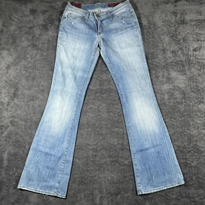 VTG Y2K Light Blue Flare Jeans Blue B2 Embroidered California 90s Britney - Picture 1 of 14