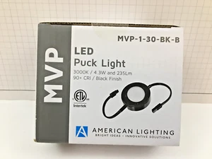 American Lighting MVP-1-30-BK-B MVP LED Pucklicht, 3000k, 4,3 W & 235 Lm schwarz - Bild 1 von 7
