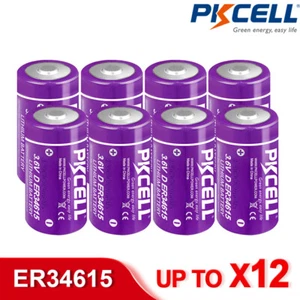 2-12PC 3.6V D Cell 19000mAh ER34615 Li-SOCl2 Lithium Battery lot for CMOS Memory - Picture 1 of 15