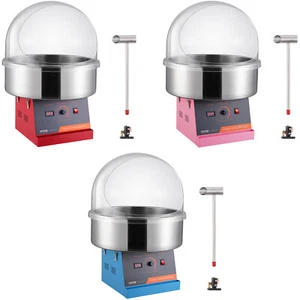 VEVOR Commercial Cotton Candy Machine 1000W with Cover Pink/Red/Blue - Imagen 1 de 38