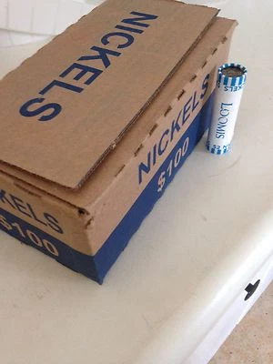 Box of 50 Unsearched Jefferson Nickel Rolls! ($100) Circulated Coins Bank Rolled - Image 1 of 4