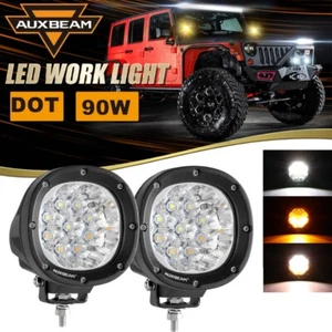 AUXBEAM 4" LED Work Light White/Amber 6Modes Offroad Driving Truck SUV Pickup - Picture 1 of 12