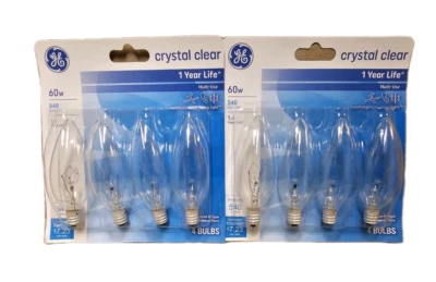 GE Reveal Light Bulb Soft White 60 W 455 Lumen E12 Candelabra Base 8 Bulbs - Image 1 of 2