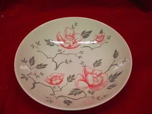 Vintage January 1956 Dura Print Homer Laughlin Plate~Pink Roses Grey Branches - Picture 1 of 7
