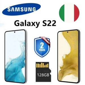 NUOVO Samsung Galaxy S22 (Sbloccato) - 128GB Nero Bianco ✔️Garanzia - Zdjęcie 1 z 21