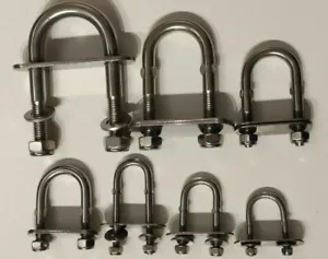 Navis Bow Stern Eye UBolt A2 barca in acciaio inox rigging marino ormeggio yacht - Foto 1 di 26