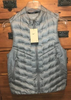 Nike Therma-FIT ADV Repel Down Running Vest Gray FB7542-08 Size S New - Image 1 of 4
