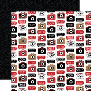 2 Hojas de Papel Echo Park LET'S GO WHYERE 12x12 Cartulina - Cámaras - Imagen 1 de 1