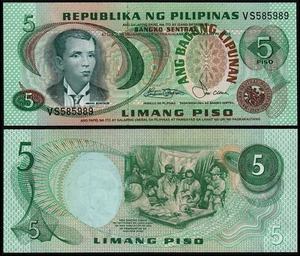 PHILIPPINEN 5 PISO (P160b) N. D. (1978) UNC - Bild 1 von 1