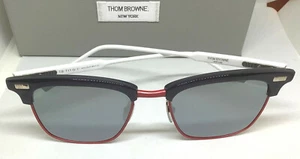 THOM BROWNE TB-711-D-T NAVY RED WHITE 52-19-145 SUNGLASS CASE CLOTH NIB UNISEX - Picture 1 of 12