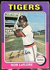 1975 O-Pee-Chee (OPC) #628 : Ron LeFlore : Detroit Tigers : Very good