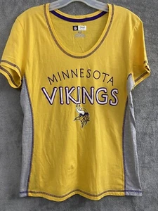 Women’s Large Minnesota Vikings Yellow/Gray Shirt - Picture 1 of 10