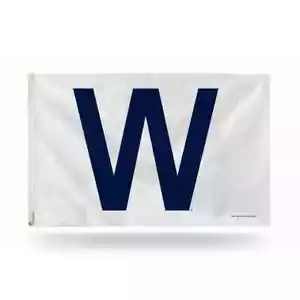 Chicago Cubs ~ Official MLB "W" 3’ X 5’ White Flag - Picture 1 of 1