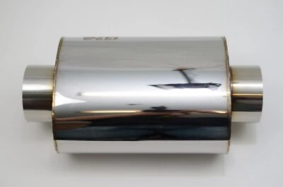 1320 ultra quiet resonator muffler stainless steel universal 3.5" inlet & out - Image 1 of 4
