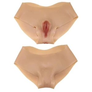 Panty de silicona vagina falsa gruesa cadera pantalones cortos ropa interior travesti transgénero - Imagen 1 de 13