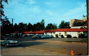 Durham N.C. El Rancho Motel 1950's Near Duke VA Hospital Chrome Postcard 6J - Picture 1 of 2