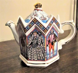 Sadler Staffordshire England Teapot * Queen Elizabeth I * 1558 to 1603 * EUC - Bild 1 von 12