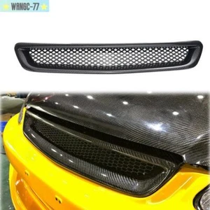 Carbon Fiber Front Bumper Hood Grill R Type Mesh For 96-98 Honda Civic EJ EK JDM - Foto 1 di 8