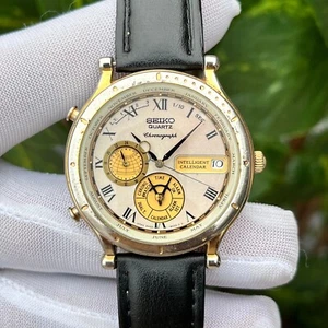 Vintage Seiko Age Of Discovery Intelligent Calendar Japan Quartz Watch 6M23-8000 - Picture 1 of 15