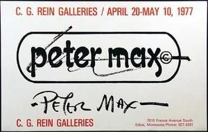 Peter Max Vintage Lithograph Gallery Poster from 1977 Art Show Submit Offer - Picture 1 of 1