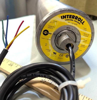 Motor de tambor de banco de control de rodillos transportadores Interroll Foto 1 de 4