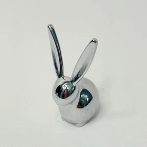 Umbra Chrome Ring Holder Zoola Bunny Rabbit Silver Paperweight  3" - Picture 1 of 5