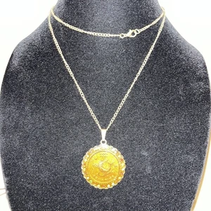 ❤️COLLANA CIONDOLO ZODIACO ACQUARIO VINTAGE CON STRASS COLORATI 18” PENDENTE - Foto 1 di 6