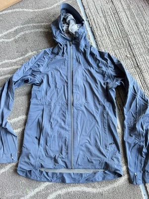 Unisex NAU Blue Pullover Rain Jacket Waterproof Workout Hooded S Foto 1 de 4