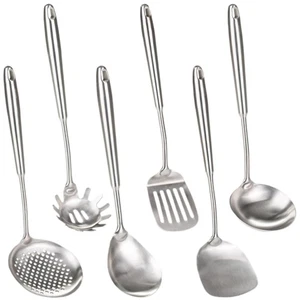 Juego de utensilios de cocina de acero inoxidable 6 piezas utensilios de cocina 304 platos de metal... - Imagen 1 de 9